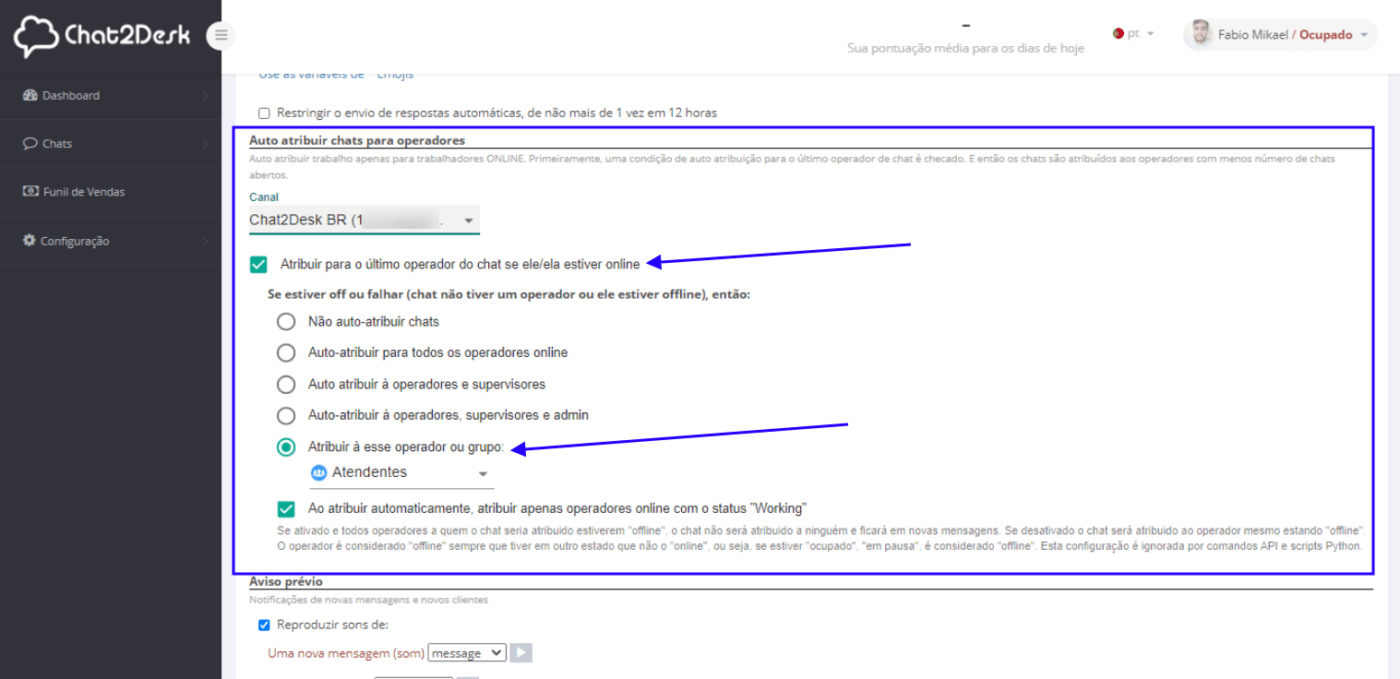 Geral - Horários e atribuições 5 Configuração geral