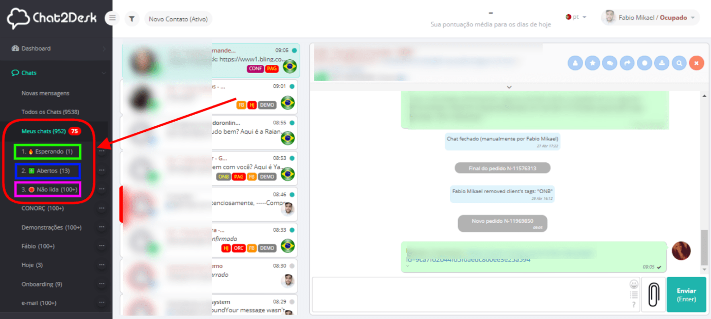 Atendimento MultiSAC Usar painel de atendimento 2