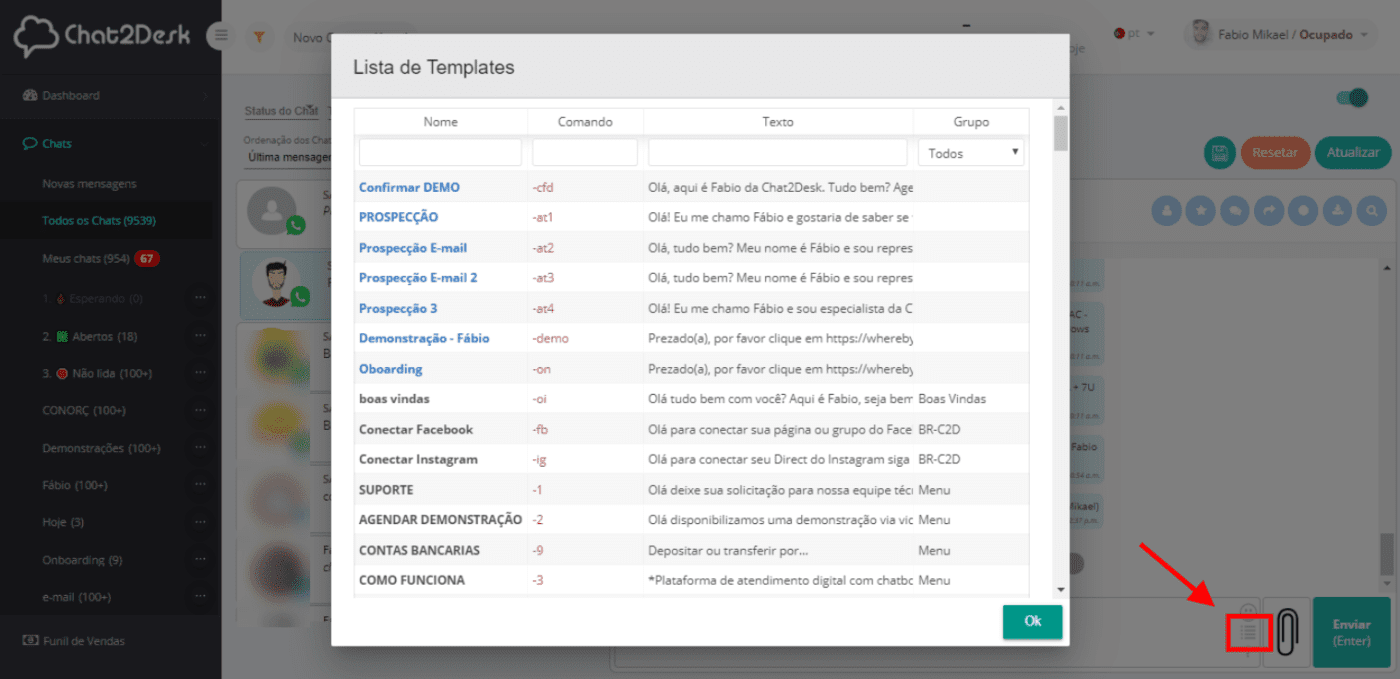 Atendimento MultiSAC Usar painel de atendimento 7