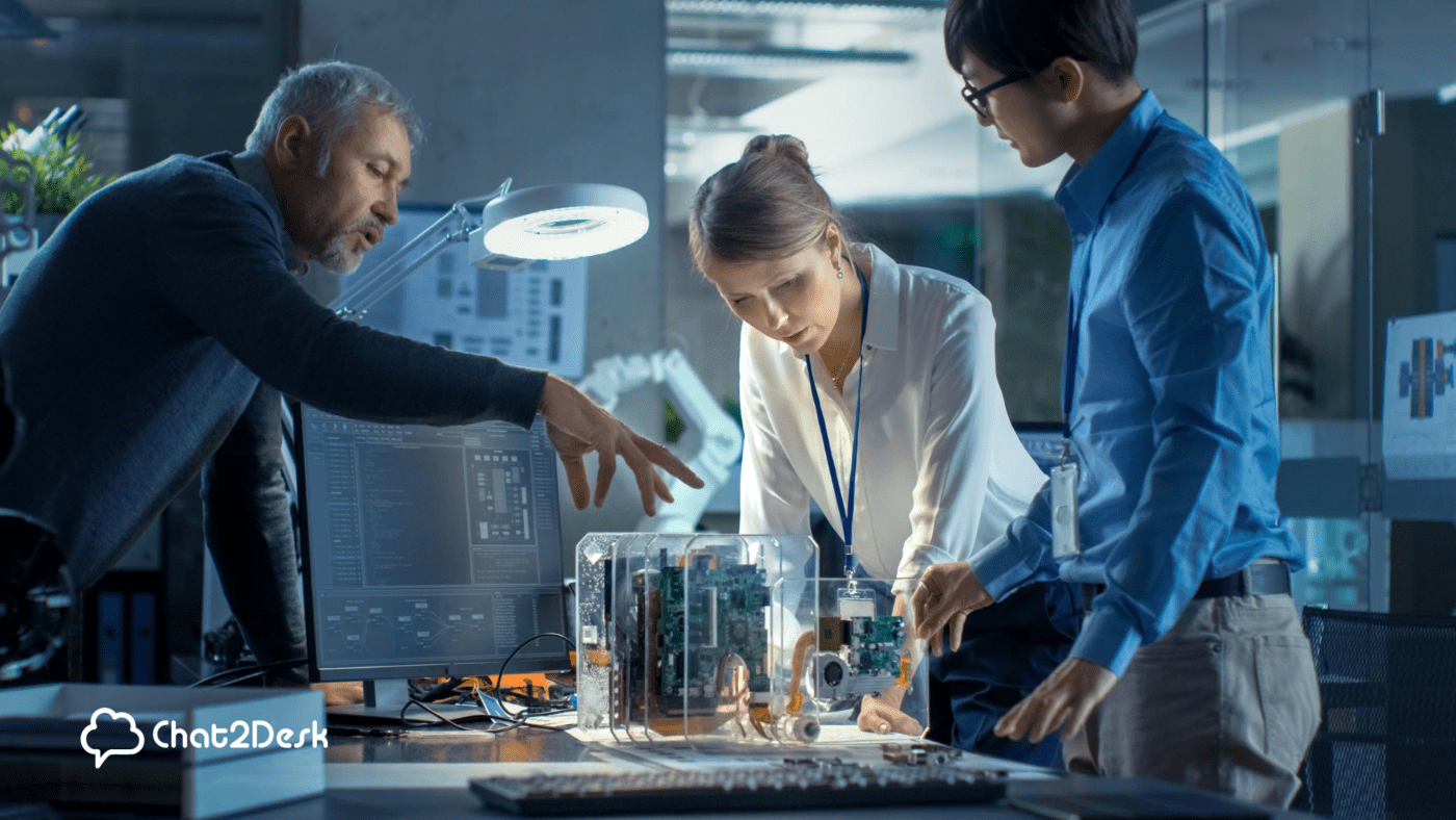 Colaboradores criando inovações