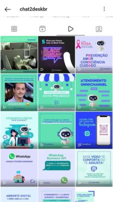 Vídeo do feed no instagram